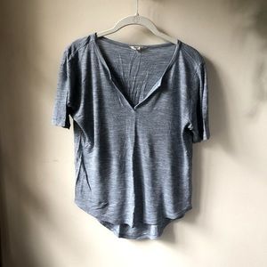 Madewell size small blue and white striped shirt